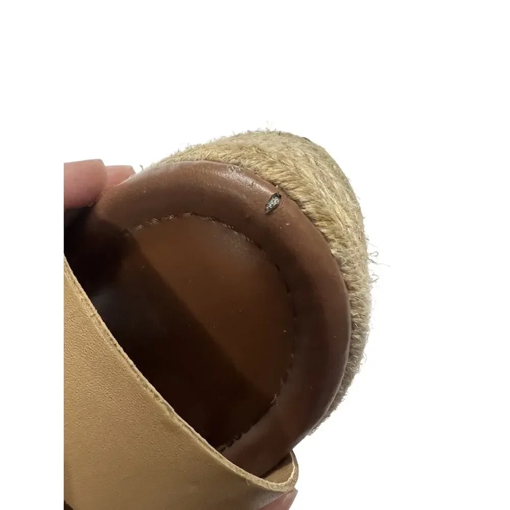 Steven By Steve Madden Sabbie Platform Espadrilles Sandals Tan 3 Inch Heel - 7.5 - Picture 7 of 8